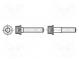 Screw  with flange  M8x25  Head  knurled,cheese head  imbus  steel