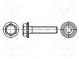 Screw  with flange  Head  hexagonal  none  steel  zinc
