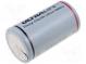 Battery  lithium  3.6V  D  14500mAh  Ø34.2x61.5mm  soldering lugs