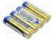 Battery  alkaline  1.5V  AA  non-rechargeable  Ø14.5x50mm  4pcs.