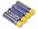 Battery  alkaline  1.5V  AA  non-rechargeable  Ø14.5x50.5mm  4pcs.