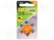 Battery  zinc air (ZnO2)  1.4V  AC13,coin,R754  non-rechargeable