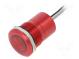 Switch  capacitive  Pos  2  SPST-NO  0.01A/12VDC  IP68  OFF-ON  red