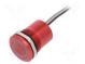 Switch  capacitive  Pos  2  SPST-NO  0.01A/12VDC  IP68  OFF-ON  red