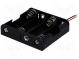Holder  Leads  cables  Size  AA,R6  Batt.no  4  Colour  black  150mm