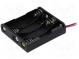 Holder  Leads  cables  Size  AAA,R3  Batt.no  4  Colour  black  150mm