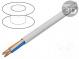 Wire  YTKSY  telecommunication  solid  Cu  2x2x0,8mm2  PVC  white