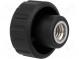 Knob  Ø  20mm  Int.thread  M6  6mm  H  16mm  polyamide  knurled