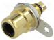 Socket  RCA  female  straight  soldering  gold-plated