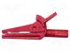 Crocodile clip  6A  Grip capac  max.15.7mm  red  Contacts  steel