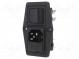 Connector  AC supply  socket  male  10A  250VAC  IEC 60320  5x20mm