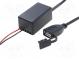 Automotive power supply  USB A socket  Sup.volt  7÷12VDC  black