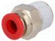 Composite connector  straight  BSP 1/4