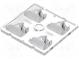 LED lens  square  transparent  H  7.1mm  Outside dim  50x50mm