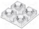 LED lens  square  transparent  11÷18°  H  10mm