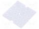 LED lens  square  Mat  PMMA plexiglass  transparent  25°  H  7.5mm