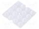 LED lens  square  Mat  PMMA plexiglass  transparent  90°  H  7.1mm