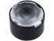 LED lens  round  Mat  PMMA plexiglass  transparent  26÷32°
