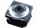 LED lens  square  transparent  15÷34°  Colour  black  H  13.1mm