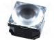 LED lens  square  transparent  13÷19°  Colour  black  H  13.1mm