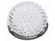 LED lens  round  Mat  polycarbonate  transparent  H  14.6mm  Ø  24mm