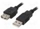 Cable  USB 2.0  USB A socket, USB A plug  3m  black  Core  Cu