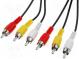 Cable  RCA plug x3,both sides  1.5m  Plating  nickel plated