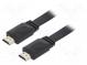 Cable  HDMI 2.0,flat  HDMI plug,both sides  PVC  1m  black  30AWG