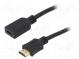 Cable  HDMI 2.0  HDMI socket,HDMI plug  PVC  4.5m  black  30AWG
