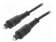 Cable  Toslink plug,both sides  2m  black  Øcable  5mm