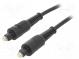 Cable  Toslink plug,both sides  3m  black  Øcable  5mm