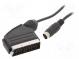 Cable  Mini-DIN plug 4pin,SCART plug  1.8m  black  Øcable  4mm