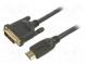 Кабель  DVI-D (24+1) вилка,вилка HDMI  1,8м  черный