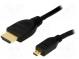 Cable  HDMI 1.4  HDMI plug,micro HDMI plug  2m  black