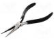 Pliers  straight, precision, half-rounded nose  150mm