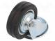 Transport wheel  Ø  80mm  W  25mm  H  105mm  torsional  50kg  rubber