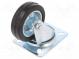 Transport wheel  Ø  80mm  W  25mm  H  105mm  torsional  50kg  rubber