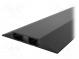 Cable protector  Width  108mm  L  9m  Mat  PVC  H  14mm  Colour  black