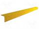 Stair tread  Width  55mm  L  1m  Mat  GRP  H  55mm  Colour  yellow