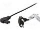 Cable  CEE 7/16 (C) plug angled,IEC C7 female angled  0.75m