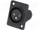 Socket  XLR  female  PIN  3  for panel mounting,screw  soldering