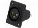 Socket  XLR  female  PIN  3  for panel mounting,screw  soldering