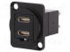 Adapter  USB C socket-front,USB C plug-back  FT  double  metal