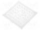 LED lens  square  Mat  PMMA plexiglass  transparent  H  9.2mm