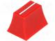 Knob  slider  Colour  red  20x14x13mm  Mat  plastic  Pointer  white