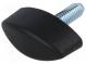 Knob wing  Ext.thread  M6  16mm  H  15mm  polyamide  W  30mm