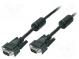 Cable  D-Sub 15pin HD plug,both sides  black  5m