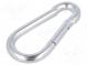 Snap hook  steel  for rope  100mm  zinc  Size  10mm
