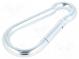 Snap hook  steel  for rope  120mm  zinc  Size  11mm