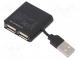 Hub USB  USB 2.0  PnP and hot-plug  black  Number of ports  4
